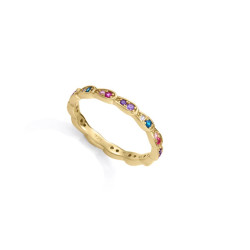 Anillo Viceroy Mujer Plata 2374A010-39 Baño Oro con Circonitas Multicolor Talla 10