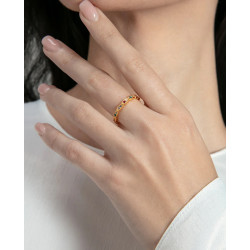 Anillo Viceroy Mujer Plata 2374A010-39 Baño Oro con Circonitas Multicolor Talla 10