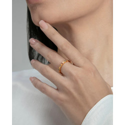 Anillo Viceroy Mujer Plata 2374A010-39 Baño Oro con Circonitas Multicolor Talla 10