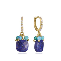 Pendientes Viceroy Mujer 13270E100-42 Plata Baño Oro Piedras Naturales y Circonitas