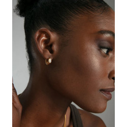 Pendientes Viceroy Mujer 75439E01012 Aro Acero IP Dorado con Madre Perla 1,5 cm