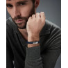 Pulsera Hombre 14330P01013 Acero y Piel Azul Trenzada con Esmalte Azul 21,5 cm