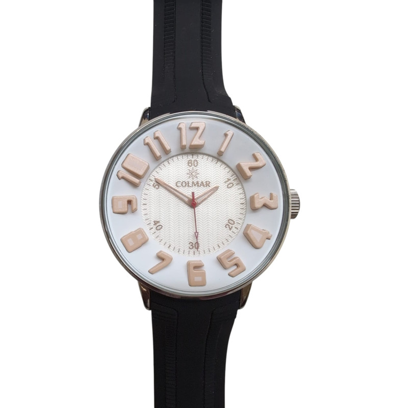 Reloj Caballero Colmar Negro Impermeable 5 Atm 47 mm