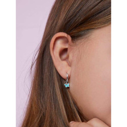 Pendientes Marea Girls Mariposa Plata de Ley Rodiada Turquesa D02401/AD