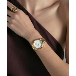 Reloj Viceroy Mujer 401342-05 Acero IP Dorado Esfera Blanca 32 mm 50 m