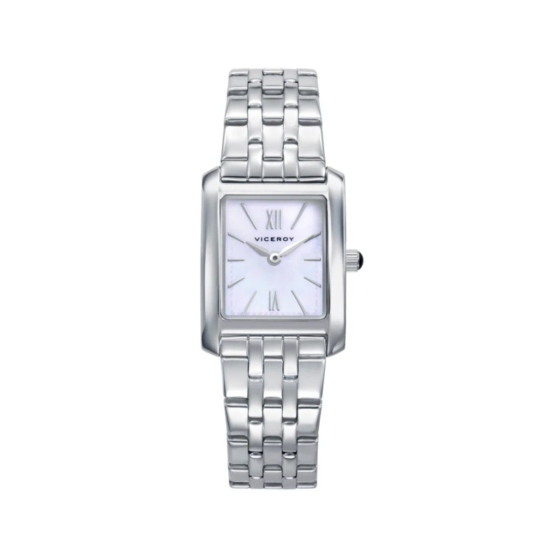 Reloj Viceroy Mujer 41164-03 Acero Rectangular Madreperla Blanca 30 m