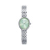 Reloj Mujer Acero Esfera Verde Ovalado Cuarzo 30 m Elegante 41166-67