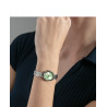 Reloj Mujer Acero Esfera Verde Ovalado Cuarzo 30 m Elegante 41166-67
