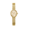 Reloj Mujer Acero IP Dorado Ovalado Esfera Blanca Elegante 30 m 41166-27