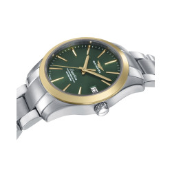 Reloj Sandoz Mujer Swiss Made Acero Esfera Verde Zafiro 30 mm 100 m 83008-67