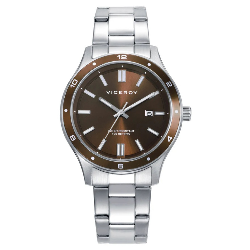 Reloj Viceroy Hombre 401487-47 Acero Bisel Marrón 41 mm 10 ATM