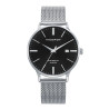 Reloj Viceroy Hombre Acero Malla Milanesa Esfera Negra 41 mm 50 m 401497-57
