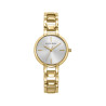 Reloj Mujer Acero IP Dorado Esfera Plata 28 mm Elegante 30 m 401336-07