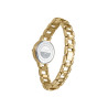 Reloj Mujer Acero IP Dorado Esfera Plata 28 mm Elegante 30 m 401336-07
