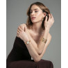 Reloj Mujer Acero IP Dorado Esfera Plata 28 mm Elegante 30 m 401336-07