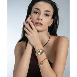 Reloj Viceroy Mujer IP Dorado Malla Milanesa Esfera Gris 33 mm Calendario 401344-17
