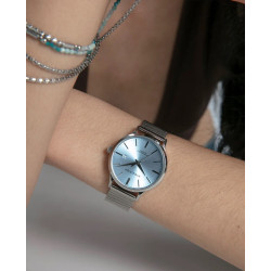 Reloj Viceroy Mujer Malla Milanesa Acero Esfera Azul 33 mm 50 m 401344-37
