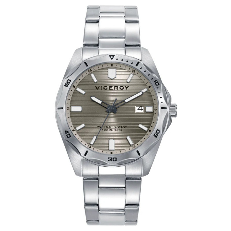 Reloj Viceroy Hombre Acero Esfera Gris 42 mm Calendario 100 m 401479-17