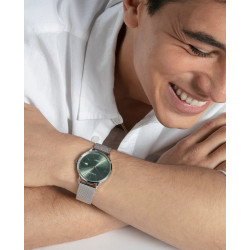 Reloj Viceroy Hombre Malla Milanesa Acero Esfera Verde 41 mm 50 m 401497-67