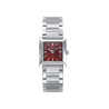 Reloj Viceroy Mujer Acero Cuadrado Esfera Roja Elegante 25,5 mm 41162-77