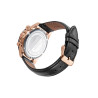 Reloj Hombre IP Rosa Bisel Cerámico Marrón Correa Piel Negra Cronógrafo 40 mm 401401-17