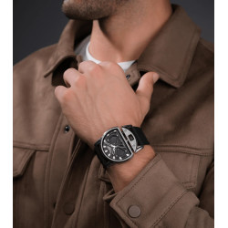 Reloj Police Dark Side Hombre Edición Limitada Negro 46x53 mm 5 ATM Pewgn0075401