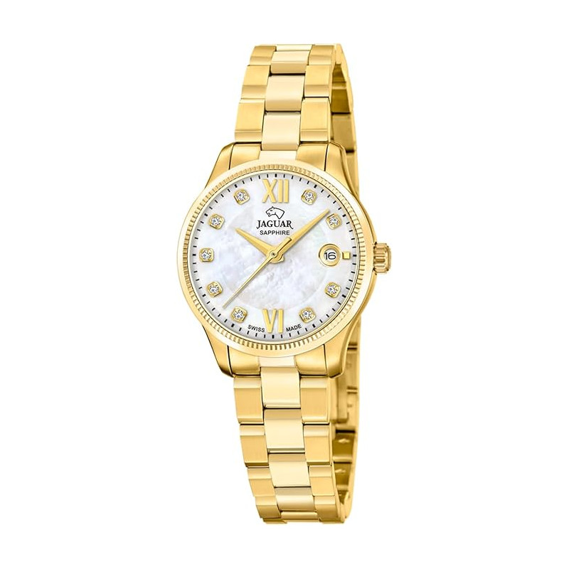 Reloj Jaguar Mujer J1047/A Essentia Acero Dorado Zafiro Suizo 29 mm