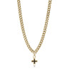 Collar Hombre Acero IP Dorado con Cruz 55+5 cm Colgante Elegante 14393C01012