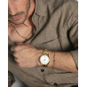 Collar Hombre Acero IP Dorado con Cruz 55+5 cm Colgante Elegante 14393C01012