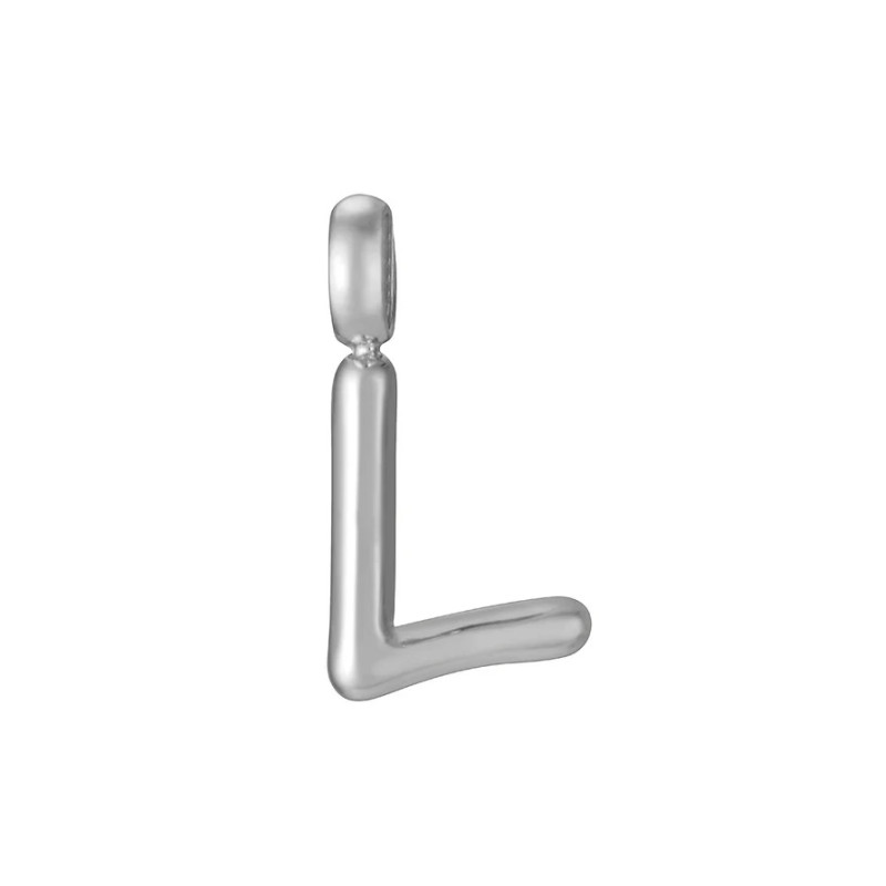 Colgante Letra L Mujer Acero Plateado Inicial 1,5 cm