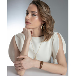 Pendientes Viceroy Mujer Acero IP Dorado Colgantes 4,8 cm Elegantes 15205e01012