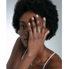 Anillo Mujer Plata de Ley Baño de Oro con Apatita Azul Natural
