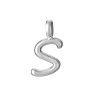 Colgante Letra S Mujer Acero Plateado Inicial 1,5 cm