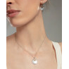 Collar Mujer Plata de Ley Bicolor Árbol de la Vida Madreperla 42+3 cm