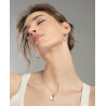 Collar Mujer Plata de Ley Bicolor Árbol de la Vida Madreperla 42+3 cm