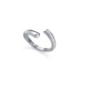 Anillo Mujer Acero con Circonitas Blancas Plateado Tallas 12 a 18