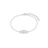 Pulsera Mujer Plata de Ley Rodiada Óvalo con Circonitas 16+3 cm
