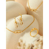 Pulsera Mujer Plata de Ley Baño Oro 18K Óvalo con Circonitas 16+3 cm