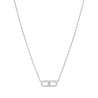 Collar Mujer Óvalo con Circonitas Plata de Ley 925 Rodiada D04107/AN