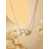 Collar Mujer Óvalo con Circonitas Plata de Ley 925 Rodiada D04107/AN