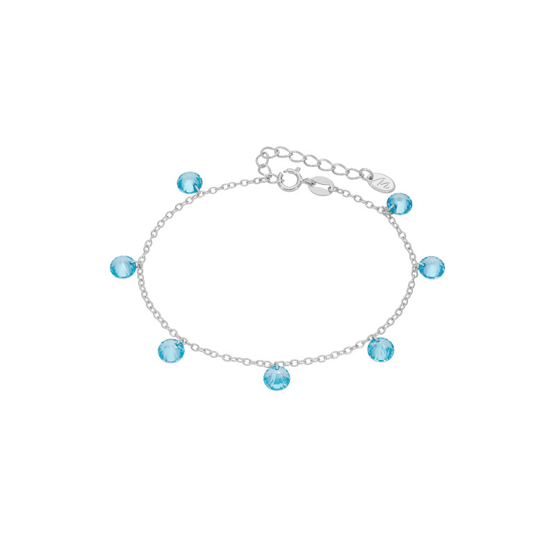 Pulsera Plata de Ley 925 con Circonitas Azules D03603/BD
