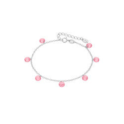 Pulsera Plata de Ley 925 con Circonitas Rosas D03603/BB
