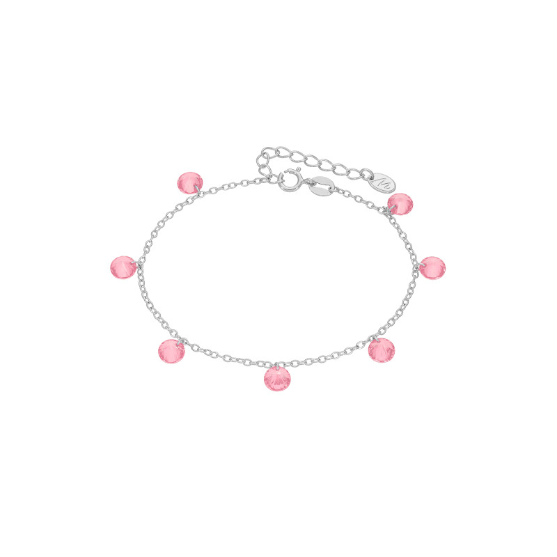 Pulsera Plata de Ley 925 con Circonitas Rosas D03603/BB