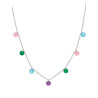 Pulsera Plata de Ley 925 con Multicirconitas de Colores D03607/BE
