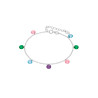 Pulsera Plata de Ley 925 con Multicirconitas Multicolor D03603/BF