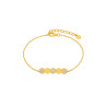 Pulsera Mujer Hexagonal Plata de Ley 925 Baño Oro 18K con Circonitas D03203/AJ