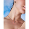 Collar Mujer Hexagonal Plata de Ley 925 Rodiada con Circonitas D03207/BG