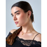 Collar Mujer Cascada de Cadenas Plata de Ley 925 Baño Oro 18K con Circonitas Baguette D04107/AK
