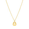Collar Mujer Doble Triángulo Plata de Ley 925 Baño Oro 18K con Circonitas D03207/BJ