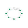 Pulsera Plata de Ley 925 con Circonitas Color Esmeralda D03603/BE
